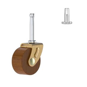 Wood Furniture Caster Wheel | Diameter: 1 5/8" | Stem Caster Wheels for Table, Sofa, Chest, Dresser, Cabinet, Cart, Chair | Vintage Furniture Rollers | UA-321-CW (4)
