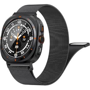 Meliya Metal Band Compatible with Samsung Galaxy Watch Ultra Band 47mm, Stainless Steel Adjustable Wristbands Replacement Strap for Galaxy Watch Ultra Bands Women Men