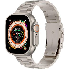 Wolait Ultra 2 Watch Band Compatible Apple Watch Ultra Band 49mm & Series 10 46mm,Genuine Titanium iWatch Bands with Button Clasp for Men
