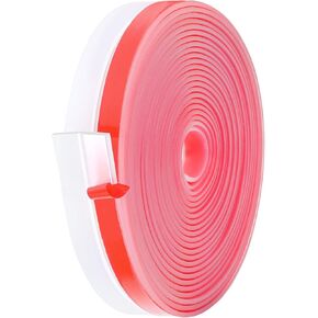 MYFAMIREA Door Weather Stripping 2IN (W) x 20FT (L) Silicone Door Seal Strip Draft Stopper Side Seal Self Adhesive Shower Door Sweep Insulation Tape Bottom Seal for Sliding Door Window Gap, Clear