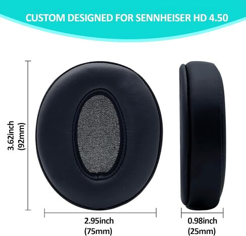 HD 4.50BT Replacement Ear Pads - Mesh Earpad Cushions for Sennheiser HD 4.50 BT HD4.50BTNC HD4.40BT HD 4.30G HD 4.20S HD 458BT and More Headphones - HD 450BT Ear Cups (Black) in Saudi Arabia