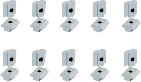 20PCS Slide in T Nut,TTZEZE Sliding Nut 45 Series M10 Threaded Slide in Pre-Assembly for 45x45 Aluminum Extrusions Frame with Profile 4545 Sereis 10mm Slot for CNC Router Build Rail 3D Printer in Kuwait