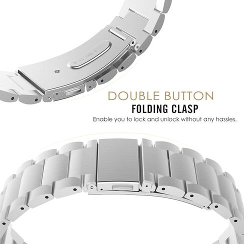 شاهد فرقة شاهد Garmin Vivoactive 3 ، حزام مراقبة من الفولاذ المقاوم للصدأ 20 مم لـ Forerunner 645/Forerunner 245/Galaxy Watch 42mm/Galaxy Watch النشط 2 40 مم/44 مم/Galaxy Watch 3 41mm in Kuwait