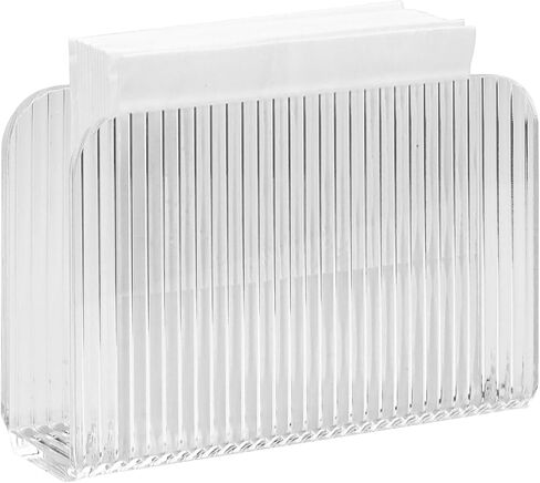 Acrylic Napkin Holder for Table, Crystal Clear Cocktail Napkin Holder for Kitchen Dinner Christmas, Modern Paper Napkin Holder Dispenser (Stone Pattern) in Kuwait