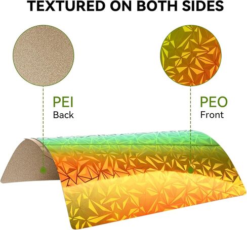 Double-Sided PEI Build Plate for Bambu Lab X1/X1C/P1P/P1S/A1 3D Printers, Textured PEI+Smooth PEI Spring Steel Build Plate Flexible Print Bed Removable Surface Platform 257x257mm in Kuwait