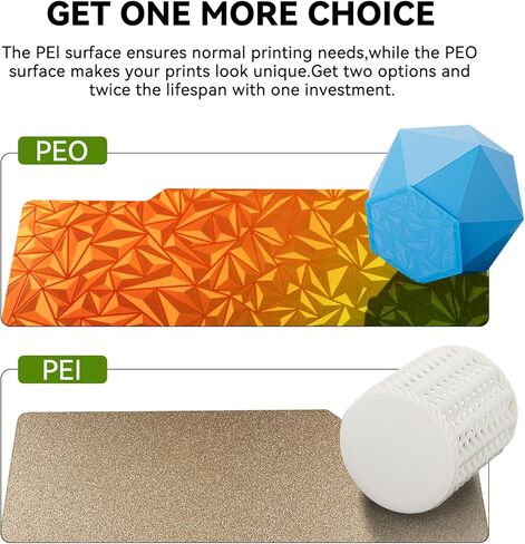 Double-Sided PEI Build Plate for Bambu Lab X1/X1C/P1P/P1S/A1 3D Printers, Textured PEI+Smooth PEI Spring Steel Build Plate Flexible Print Bed Removable Surface Platform 257x257mm in Kuwait