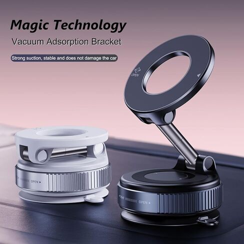 حامل هاتف Mount Mount Magnetic ، وهو حامل شفط قوي قابل للطي للهاتف الخلوي لـ iPhone 12 13 14 15 16 Samsung للتدفق المباشر ، قوس دش صالة الألعاب الرياضية المرآة in Saudi Arabia