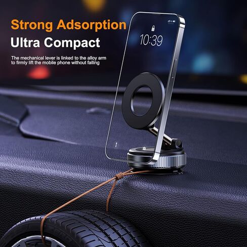 حامل هاتف Mount Mount Magnetic ، وهو حامل شفط قوي قابل للطي للهاتف الخلوي لـ iPhone 12 13 14 15 16 Samsung للتدفق المباشر ، قوس دش صالة الألعاب الرياضية المرآة in Saudi Arabia