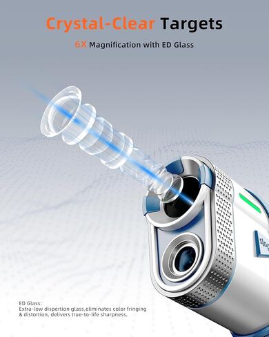 T100 Golf Rangefinder مع منحدر، 800 ياردة جولف Range Finder مع قفل العلم، Max N52 جهاز تحديد المدى بالليزر المغناطيسي الصناعي مع تكبير 6X ووضع المسح الضوئي، IPX4 مقاوم للماء، سبائك الألومنيوم in Kuwait