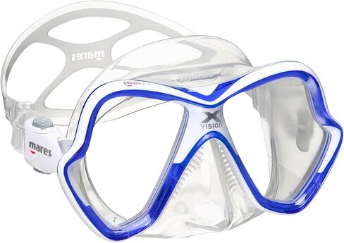 Mares Unisex Adult X-Vision Hydrodynamic Panoramic View Underwater Diving Mask in Kuwait