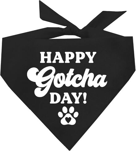 Happy Gotcha Day! Dog Bandana (Assorted Colors) in Saudi Arabia