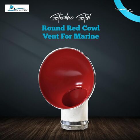 MARINE CITY 304 Grade Stainless Steel Round White Cowl Vent 4 Inches for Marines – Boats – Yachts – Ships (Pack of 1) in Saudi Arabia