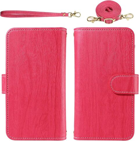 Asuwish Phone Case for iPhone 16 6.1 inch Zipper Wallet Magnetic Detachable Cell Cover with Tempered Glass Screen Protector Crossbody Lanyard Strap Card Holder i Phone16 i16 16Case Women Dark Purple in Saudi Arabia