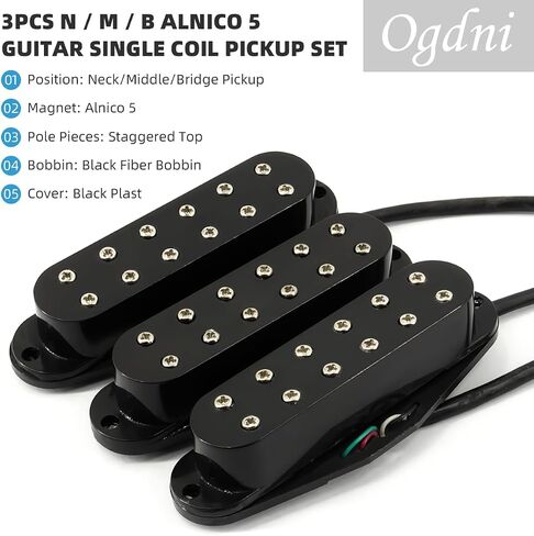 Single Coil Pickup High Output Strat Pickups Guitar Neck/Middle/Bridge Pickups for Stratocaster Electric Guitar Replacement Part Cream in Kuwait