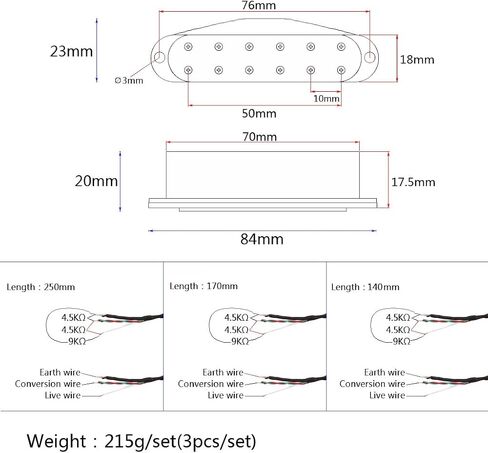 Single Coil Pickup High Output Strat Pickups Guitar Neck/Middle/Bridge Pickups for Stratocaster Electric Guitar Replacement Part Cream in Kuwait