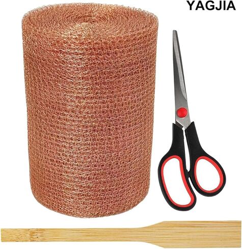 YAGJIA 5 بوصة × 32 قدم، شبكة نحاسية نقية 100% للتقطير، بكرة شبكية نحاسية محبوكة، حشو فتحة صوف من القماش بطبقة مزدوجة تستخدم للحديقة والمنزل in Kuwait