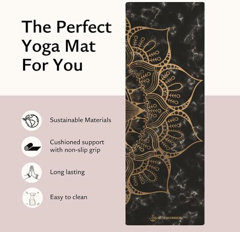 PRO HEMP MAT-فنان مصمم ، حصيرة مميزة غير قابلة للبيئة ، رائعة لليوغا العادية والساخنة ، بيلاتيس ، تدريبات 72 بوصة × 24 بوصة × 3 مم 3 مم in Kuwait