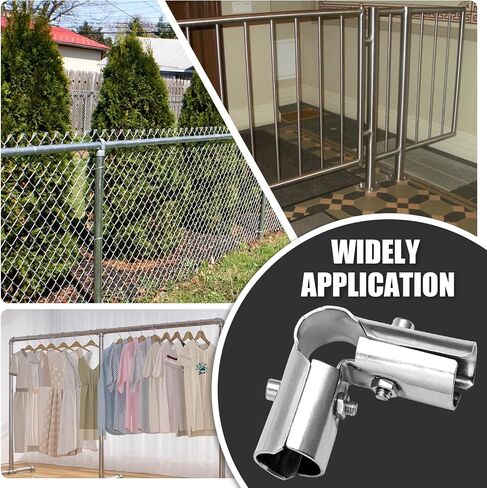 4 Pack End Rail T Clamps 1 Inch - Stainless Steel Chain Link Fence Pipe Clamp - Fence Pipe T Clamps for 1" OD Pipe - Bolts and Nuts Included in Kuwait