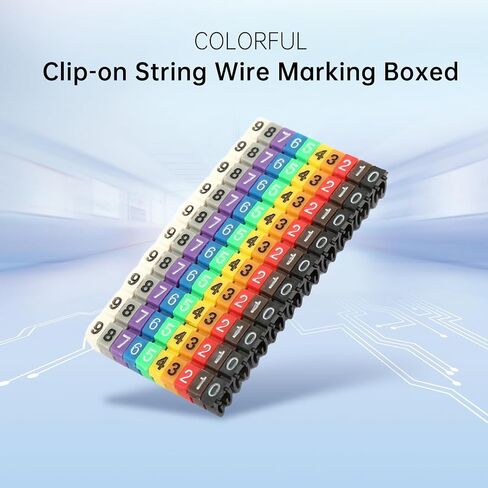 Colorful Wire Number Tube Cable Marker Digital Number Label Tube (150PCS KCM-1.5MM 1.5 Square), Genericpo5i7zng8h-01 in Saudi Arabia