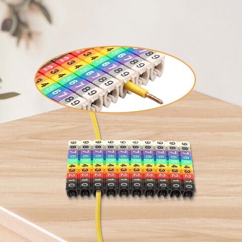 Colorful Wire Number Tube Cable Marker Digital Number Label Tube (150PCS KCM-1.5MM 1.5 Square), Genericpo5i7zng8h-01 in Saudi Arabia
