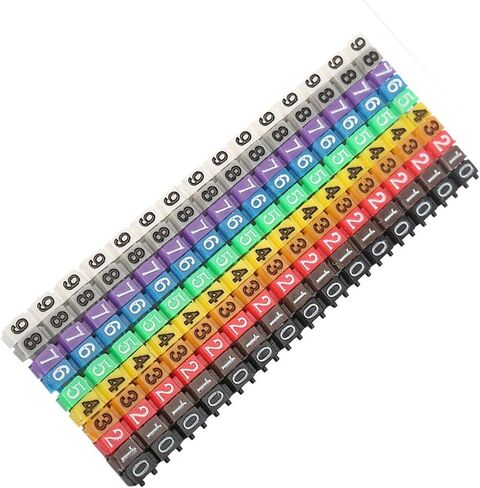 Colorful Wire Number Tube Cable Marker Digital Number Label Tube (150PCS KCM-1.5MM 1.5 Square), Genericpo5i7zng8h-01 in Saudi Arabia