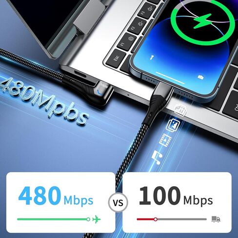 كابل شحن مغناطيسي 100 واط، كابل USB C بزاوية قائمة مغناطيسية، نقل بيانات 480 ميجابت في الثانية، شحن سريع 5 أمبير، متوافق مع جهاز USB C (4، أسود 5a، 100 واط) in Kuwait