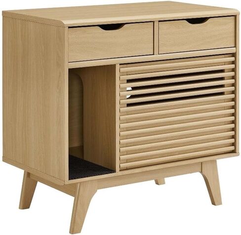 Modway EEI-6796-WAL Render Cat Cabinet, Walnut in Saudi Arabia
