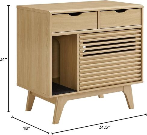 Modway EEI-6796-WAL Render Cat Cabinet, Walnut in Saudi Arabia