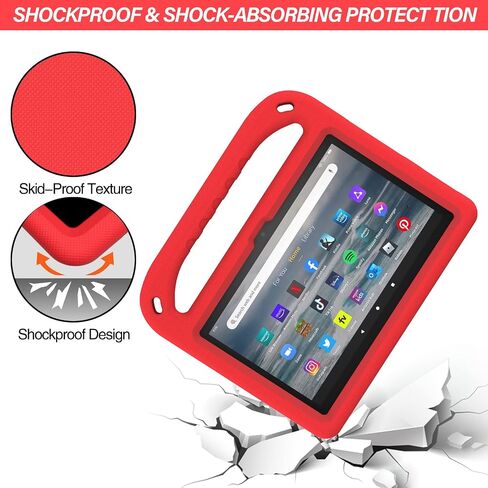 JGY Kindle Fire HD 10 2021 11th Gen Kids Case with Handle Stand Fire HD 10 Plus 2023 13th Generation 10.1 inch EVA Kid-Proof Rugged Shockproof Full Cover Kid Tablet Case for Boy Girl Kids (Blue) in Kuwait