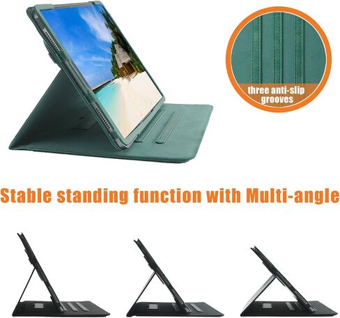 Rotating Case for iPad Air 𝟏𝟑 Inch (M4) 2024/iPad Pro 13/Pro 12.9 Inch 2018/2020/2021/2022- Multiple Angles Viewing Folio Stand Cover with Pencil Holder & Pocket,Dark Blue in Kuwait