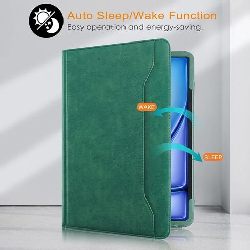 Rotating Case for iPad Air 𝟏𝟑 Inch (M4) 2024/iPad Pro 13/Pro 12.9 Inch 2018/2020/2021/2022- Multiple Angles Viewing Folio Stand Cover with Pencil Holder & Pocket,Dark Blue in Kuwait