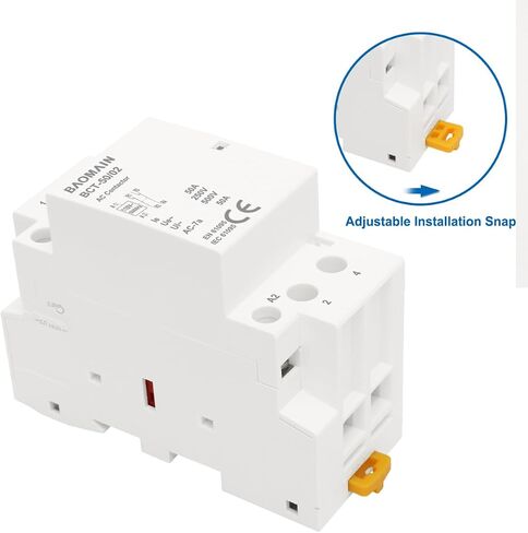 Baomain AC Contactor 16A 2 Pole مغلق عادة التحكم في الدائرة العالمية 35 مم DIN السكك الحديدية جبل CE المدرجة 2NC BCT-16/02 (AC 110V) in Saudi Arabia