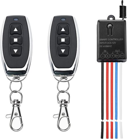 التبديل عن بُعد إلى الأمام العكسي ، DC 5V/12V/24V 10A ترحيل للستائر الكهربائية ، المحرك الخطي مع مسافة 3000 قدم ، مفتاح التحكم عن بُعد اللاسلكي لمحاليل لولاي وينش in Kuwait