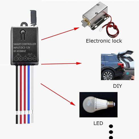 التبديل عن بُعد إلى الأمام العكسي ، DC 5V/12V/24V 10A ترحيل للستائر الكهربائية ، المحرك الخطي مع مسافة 3000 قدم ، مفتاح التحكم عن بُعد اللاسلكي لمحاليل لولاي وينش in Kuwait