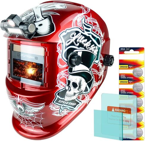 Welding Helmet with Light True Color Auto Darkening Welding Helmets for Men Solar Powered Welding Hood with 2 Arc Sensor Wide Shade 4/9-13 for TIG MIG ARC Cool Welder Mask Careta Para Soldar in Kuwait