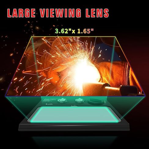Welding Helmet with Light True Color Auto Darkening Welding Helmets for Men Solar Powered Welding Hood with 2 Arc Sensor Wide Shade 4/9-13 for TIG MIG ARC Cool Welder Mask Careta Para Soldar in Kuwait