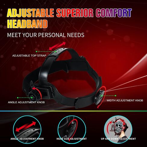 Welding Helmet with Light True Color Auto Darkening Welding Helmets for Men Solar Powered Welding Hood with 2 Arc Sensor Wide Shade 4/9-13 for TIG MIG ARC Cool Welder Mask Careta Para Soldar in Kuwait