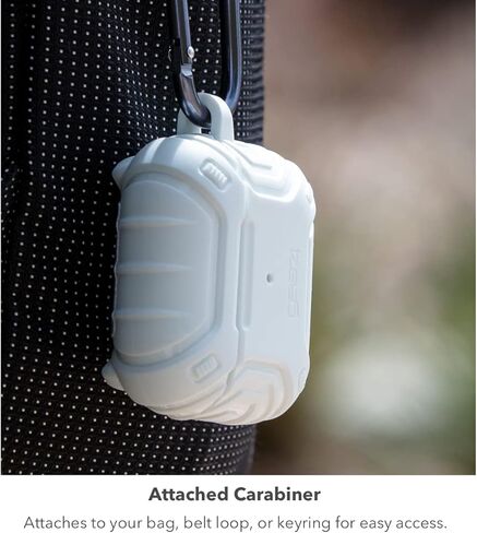 • حالة GEER4 Apollo Snap for AirPods Pro - شحن لاسلكي متوافق - حلقة مفتاح Carabiner المدرجة - الأسود in Saudi Arabia