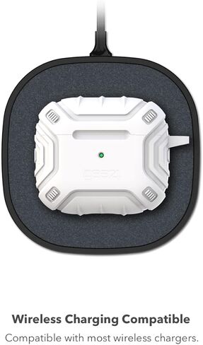 • حالة GEER4 Apollo Snap for AirPods Pro - شحن لاسلكي متوافق - حلقة مفتاح Carabiner المدرجة - الأسود in Saudi Arabia