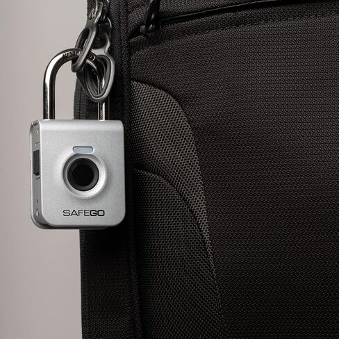 Fingerprint Biometric & 4-Digit Combination Padlock (Black) in Saudi Arabia