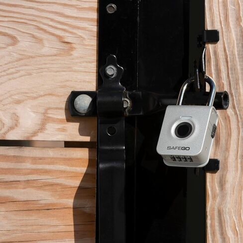 Fingerprint Biometric & 4-Digit Combination Padlock (Black) in Saudi Arabia