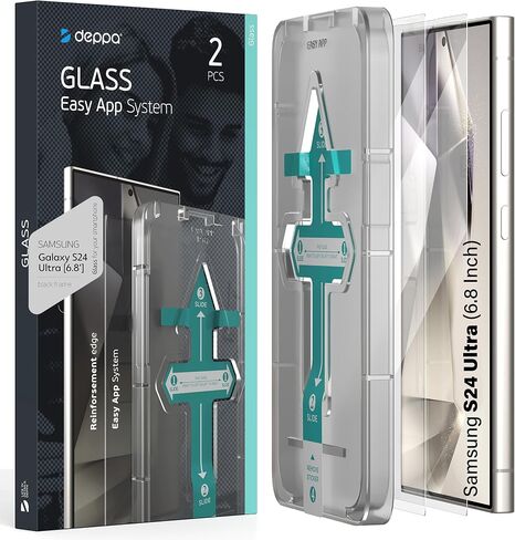 Deppa [2 Pack Privacy Screen Protector for Samsung Galaxy S24+ Plus (6.7') Tempered Glass | Fingerprint Unlock | Full Coverage | Case Compatible | with Bubble Free Easy Install Kit [Video Guide] in Saudi Arabia