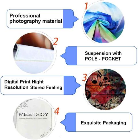 خلفية تدوين الموسيقى لزخارف الحفلات مرحلة الموسيقى الخلفية رمز تصوير الحائط الخشبي الخلفية MeetSioy 7x5ft تحت عنوان Party Photo Backdrop Gemt1371 in Kuwait