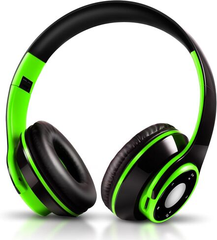 سماعات Bluetooth على الأذن ، سماعات الرأس اللاسلكية مع أوضاع EQ 5 Eq ، 20 ساعة قابلة للطي قابلة للطي ، سماعات استريو قابلة للطي مع الميكروفون ، FM/TF للهاتف المحمول/الكمبيوتر/العمل/السفر/الأطفال/البالغين/الهدية (برتقالي) in Kuwait