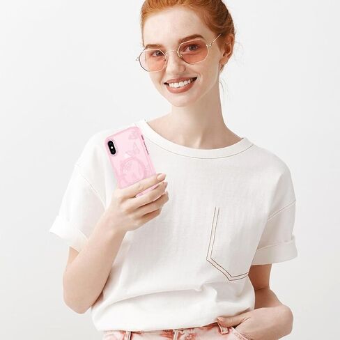 BENTOBEN for iPhone Xs Max Case, Cute Butterfly Pattern Magnetic Case [Compatible with MagSafe] Translucent Matte Slim Women Girl Protective Cover Cases for iPhone Xs Max 6.5 inch, Pink in Saudi Arabia