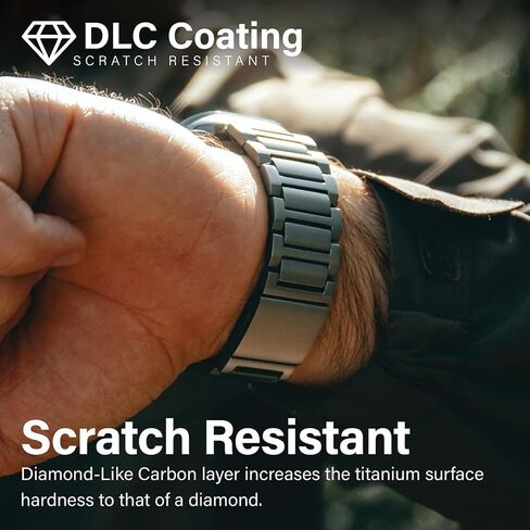 Titanium Watch Band TX Pro (Max) | Fits Apple Watch ULTRA & ULTRA 2 (49mm) | Adjustable Titanium Apple Watch Band | Magnetic Clasp or Butterfly Clasp | DLC Scratch Resistant | Premium Color Matching Band | Comfortable grip | Replacement Wristbands for iWa in Kuwait