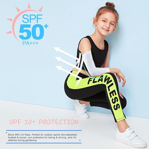 Luwint UV Sun Protection Arm Sleeves Cooling Cover for Kids/Youth/Adult/Plus Size in Kuwait
