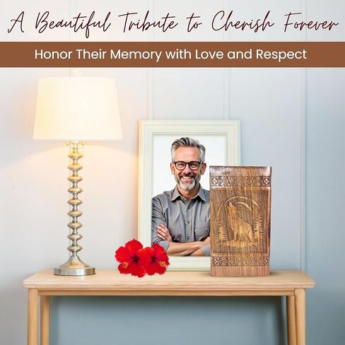 Midnight Wolf Cremation Urns for Adult Ashes Male Female Urns for Human Ashes, Adult Large Cremation Urns, Funeral Urns Engraved, Burial Urns Funeral Urn for Mother/Father (Large) in Saudi Arabia