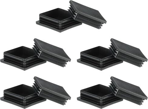 PATIKIL Square Plastic Hole Plugs 1inch, 20 Pack Tubing Insert End Cap for Square Metal Tubing Furniture Chair Leg Fence Post Pipe, Black in Kuwait