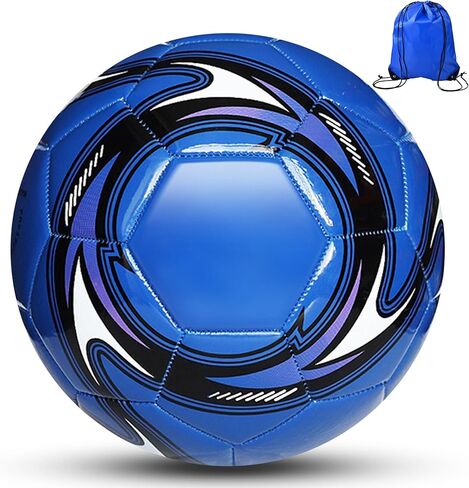 Soccer Ball Size 3,4,5 Soft PU with Football Bag Needle for Practice Training Anti-Explosion Design Indoor Outdoor Suitable for Kids School Training Practice in Kuwait